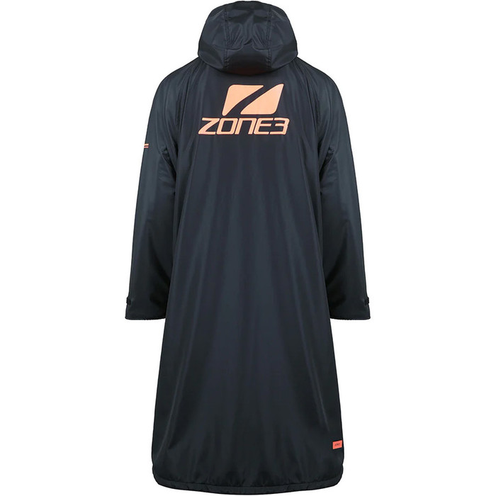 2024 Zone3 Recycled Heat- Tech Polar Fleece Parka Change Robe CW23UHTCR123 - Black / Orange